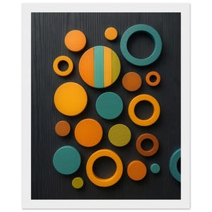 Geometric 3D Wooden Block Wall Art: Modern Circle Sculpture