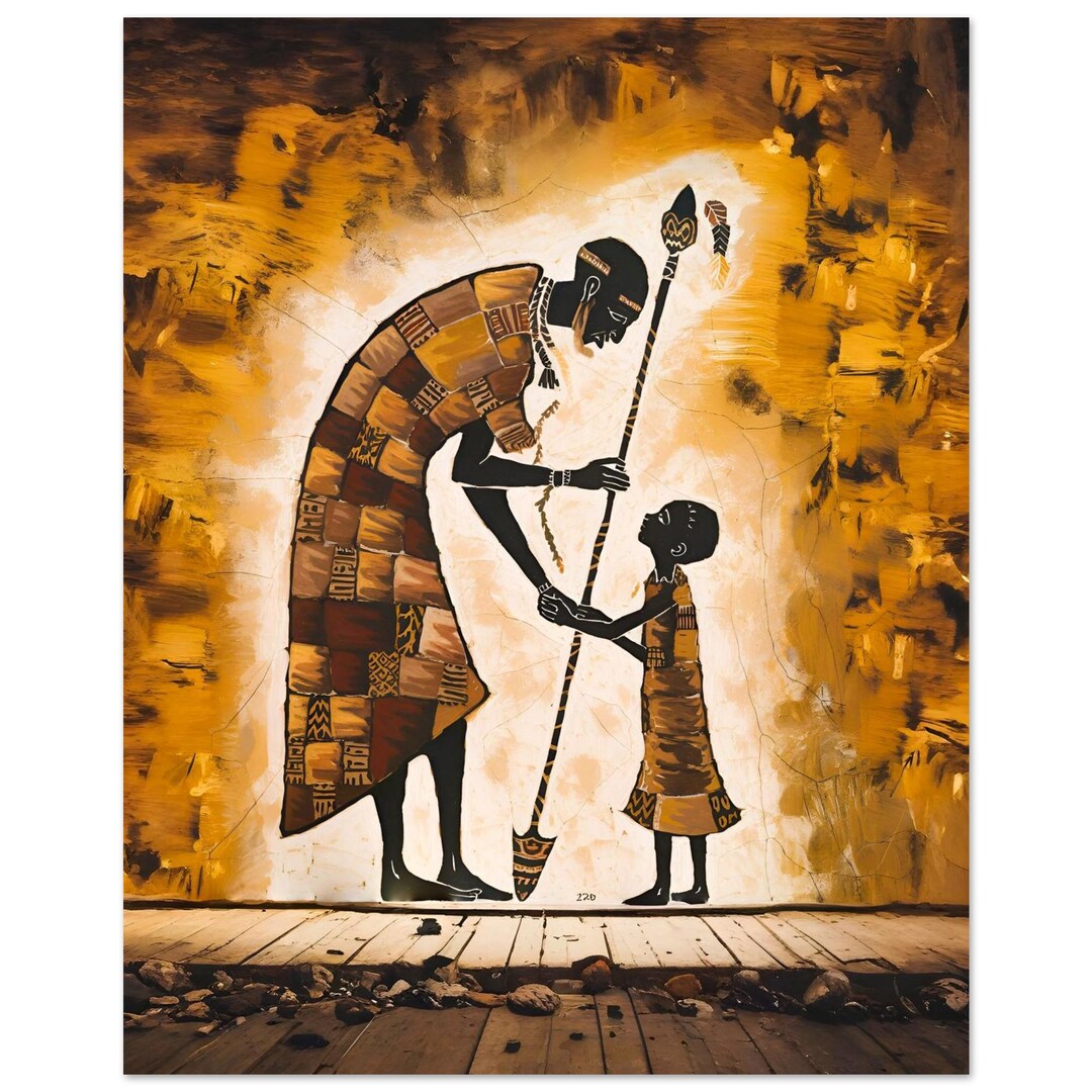 African Family Canvas Art: Tribal Home Decor, Ready to Hang - Etsy
