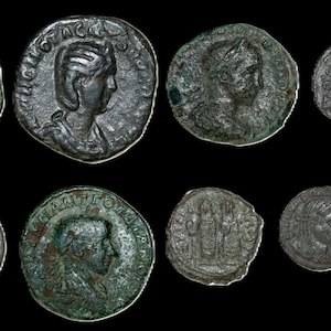 13 Ancient Coins incl. 2 Silver Denarii – Roman, Greek, Byzantine – Real Authentic Coins – Fine to VF – Collector Gift – Budget Coin Lot