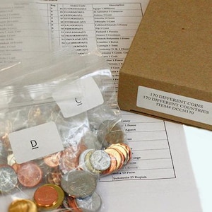 170 Different World Coins from 170 Countries – Real Foreign Coin Collection – No Duplicates – Collector Gift – Global Currency Set