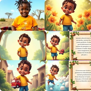 Livro de histórias personalizado, dê vida à história do seu filho – livro animado com a foto dele e suas palavras