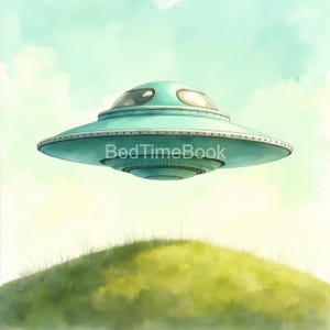 21 Alien Ship Clipart, UFO Clipart, UFO in Sky, Printable Watercolor, High Quality pngs, Digital Download, Paper Craft, Junk Journal U21