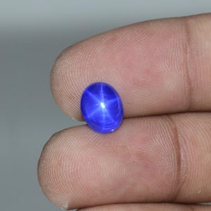 Blue Star Sapphire Certified Loose Gem: 6-Ray Celestial Cabochon, Sri Lankan Gemstone