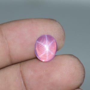 AAA Baby Pink Star Sapphire Cabochon: 6-Ray Celestial Gemstone, Sri Lanka