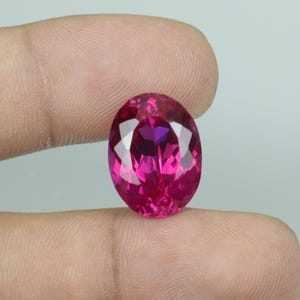 AAA Mozambique Ruby Gemstone: Deep Red Oval, July Birthstone (18x13x09mm), Certified Gem