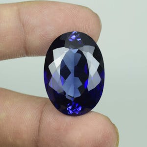 Certified AAA Ceylon Blue Sapphire Loose Gemstone: Brilliant Oval Cut Stone For Jewelry, 27x20mm