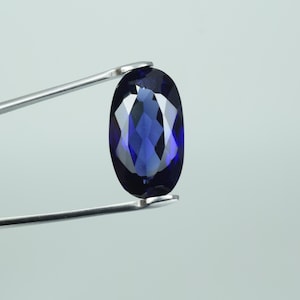 AAA Ceylon Blue Sapphire Gemstone: Certified 26x15mm Oval Cut Loose Stone