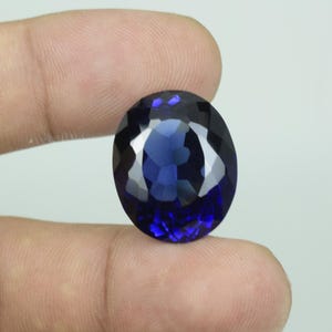 Certified AAA Oval Cut Blue Sapphire Stone: 22x17mm Ceylon Gemstone For Bridal Jewelry