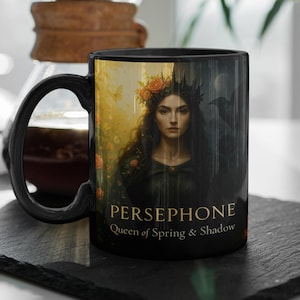 goddess persephone unique coffee mug, witchy stuff,  mothers day gift