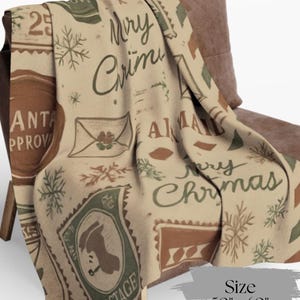 festive blanket holiday throw, festive throw, cozy winter blanket.
