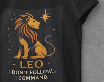 Leo Zodiac T-Shirt: Astrology Star Sign Birthday Gift