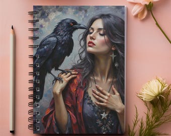 Morrigan Goddess Grimoire Notebook | Witchcraft Journal, Book of Shadows, Pagan Gift, Witchy Stuff.