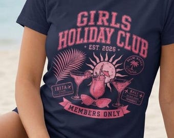 Camiseta de viaje de chicas, camiseta de vacaciones en la playa, top a juego para las vacaciones, camiseta de despedida de soltera.