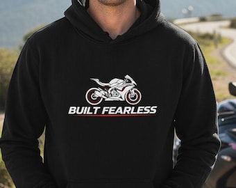 Biker hoodie, gift for bike lovers, rider apparel, cotton/poly bled streetwear hoodie