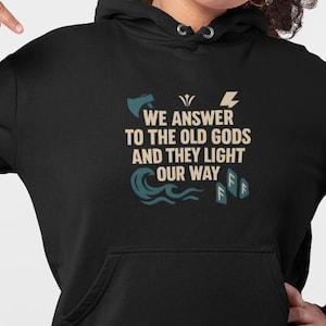 Vikings Hoodie, cotton-polyester blend Norse Clothing, Mythology pullover for Men and Women