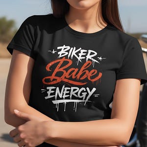 women biker shirt, motorcycle tee, cotton motorcycle top, women biker gift. Bild 1