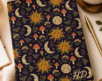 Diario del solsticio de verano, cuaderno celestial personalizado, regalo personalizado.