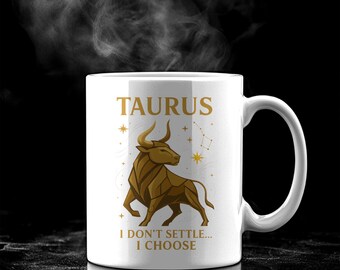Taurus Zodiac Mug: Astrology Coffee Cup, Gift for Taurus