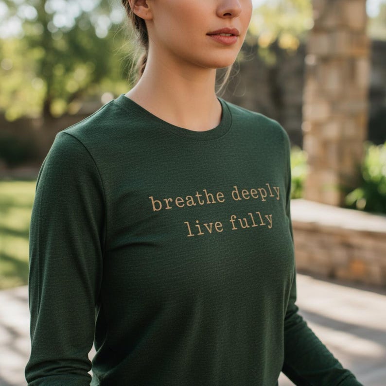 Camiseta de yoga de manga larga, camiseta de pilates, ropa de fitness, camiseta de pilates, regalos de yoga imagen 9