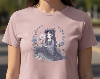 Ropa alternativa para chicas, camiseta estilo gótico, camiseta baby, ropa urbana Y2K, regalo para novia.