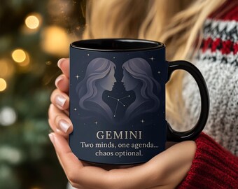 Gemini Zodiac Mug: Astrology Coffee Cup, Birthday Gift