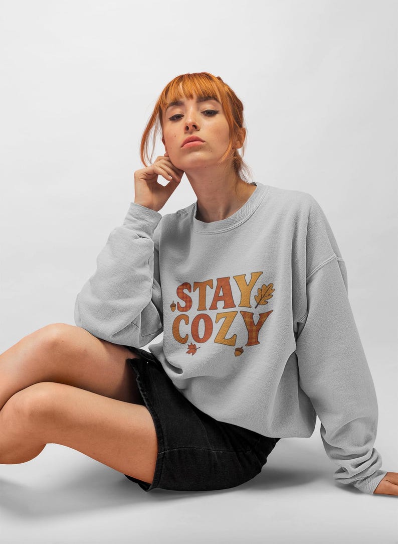 Cozy Autumn Sweatshirt: Warm Fall Pullover, winter weather,sweater weather pullover. image 6