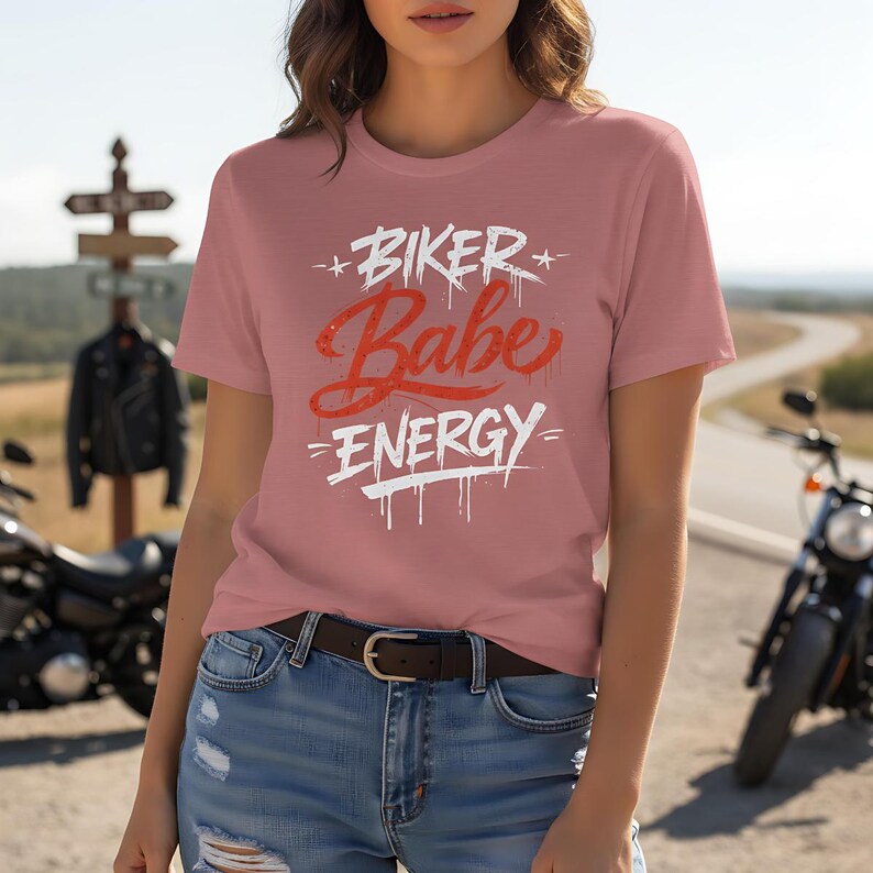 women biker shirt, motorcycle tee, cotton motorcycle top, women biker gift. Bild 8