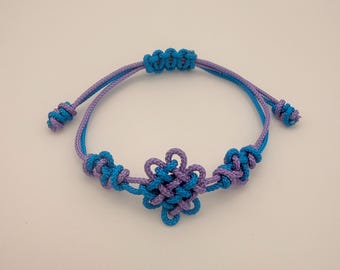 Kpop Demon Hunters Bracelets featured in Netflix Handmade Korean Traditional Knot. Blue and  Purple. Made in Korea Threads. kaboknots.com