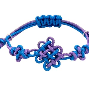 Kpop Demon Hunters Bracelets featured in Netflix Handmade Korean Traditional Knot. Blue and  Purple. Made in Korea Threads. kaboknots.com