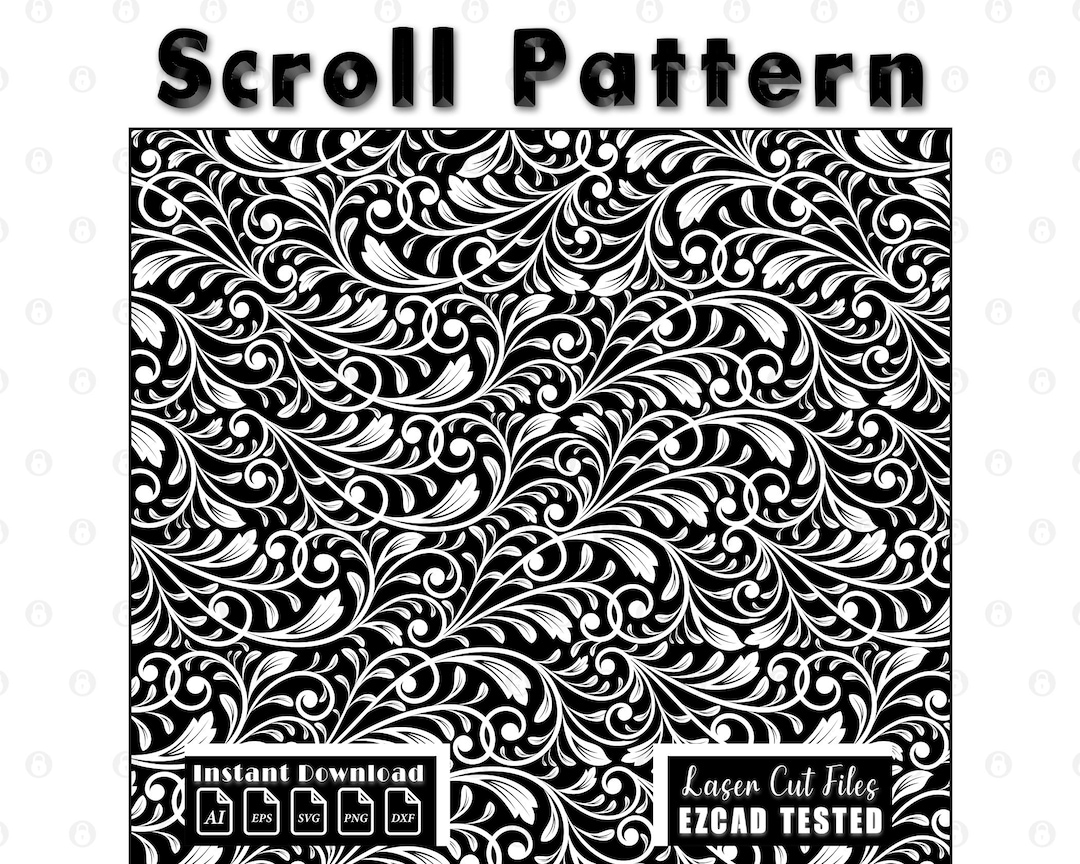 Elegant Scrollwork Pattern, Laser Engraving Design (digital Download ...