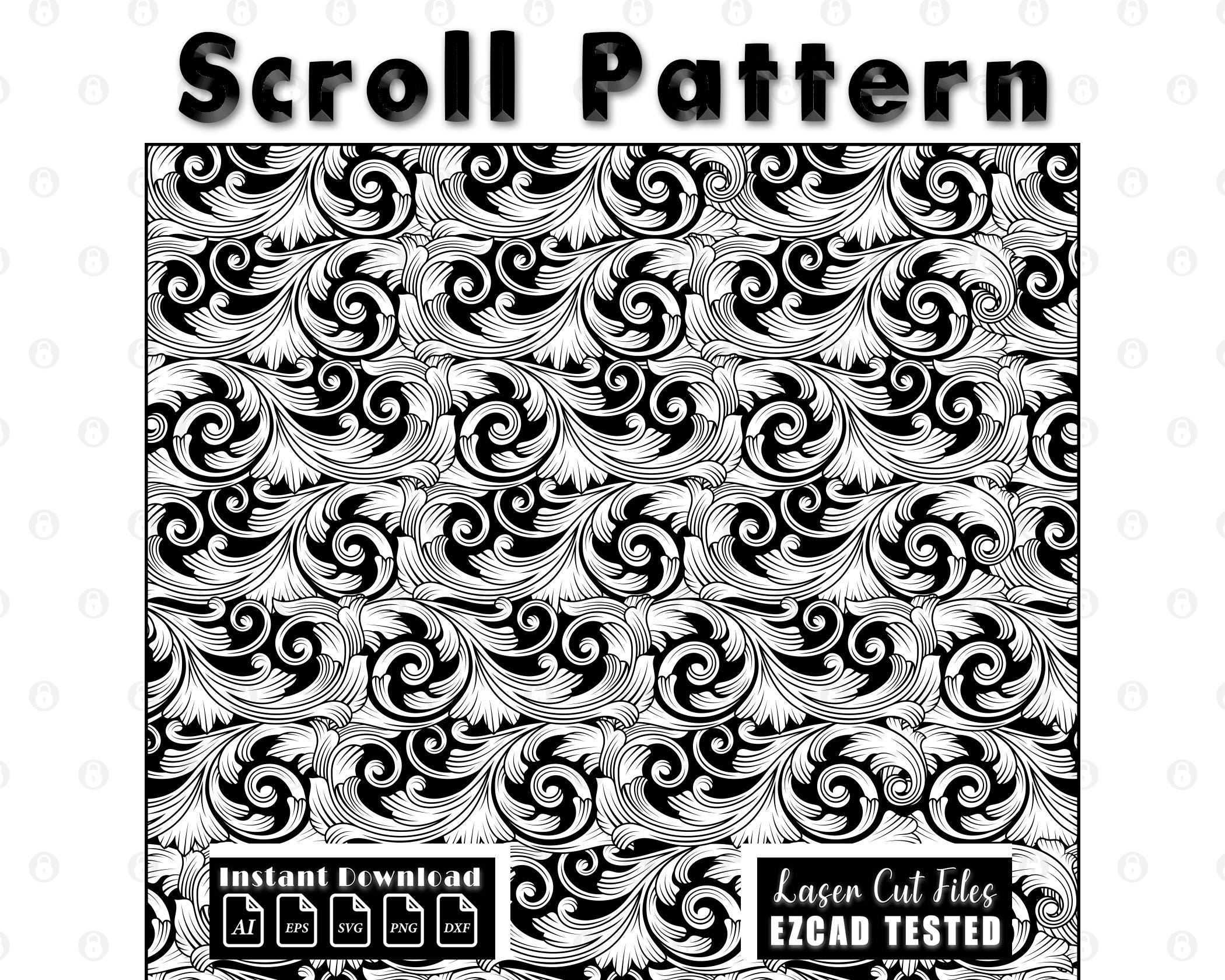 Scrollwork Engraving Design, Laser Cut Pattern (digital Download) - Etsy