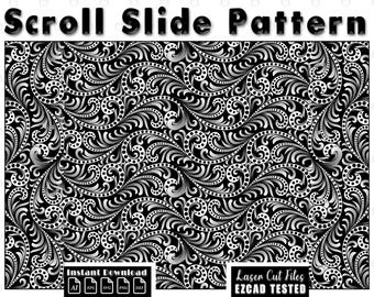 Aangepaste scrollwork patroon lasergravure bestanden SVG DXF Ai eps png scroll patroon scroll bestand, scroll werk ontwerp digitale download EZCAD