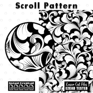 firearms scroll, gun engraving, scrollwork svg, filigree pattern, laser cut file, svg vector file, digital download, gun scroll design, engraving vector, custom scroll, laser engraving, scroll pattern svg, instant download