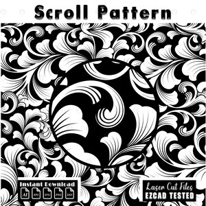 firearms scroll, gun engraving, scrollwork svg, filigree pattern, laser cut file, svg vector file, digital download, gun scroll design, engraving vector, custom scroll, laser engraving, scroll pattern svg, instant download