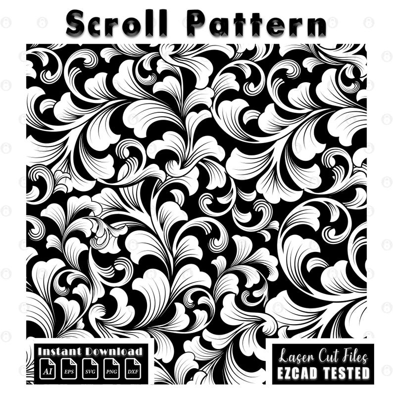 firearms scroll, gun engraving, scrollwork svg, filigree pattern, laser cut file, svg vector file, digital download, gun scroll design, engraving vector, custom scroll, laser engraving, scroll pattern svg, instant download