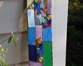 Mosaic Wall Art, Modern Abstract Art, Garden Decor, Kitchen Backsplash, Stained Glass Mosaic