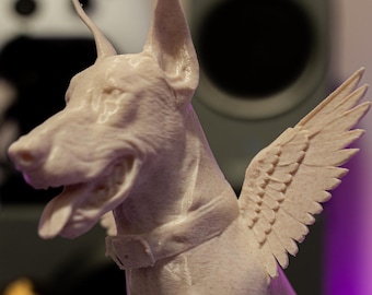 Large 10'' Custom 3D Printed Dog/Cat Figurine – Pet Memorial Keepsake, Personalized Sculpture