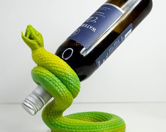 3D Printed Snake Wine Holder - Unique Kitchen & Bar Decor