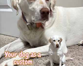 Custom Dog Sculpture from Photo | 3D ShadowTone Layered Color Pet Figurine