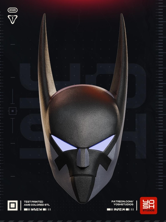 Batman Inspired 3D Printed Helmet Mask | Dark Knight Cosplay Cowl | Comic Hero | Halloween & Display