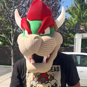 bowser motorcycle helmet cover Bowser Mask Helmet