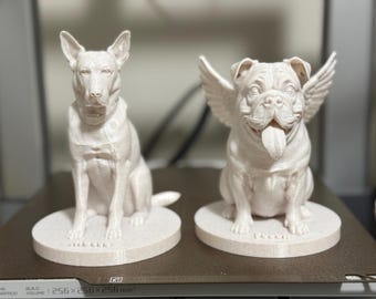 6.5'' Custom Pet Sculpture – 3D Printed Dog or Cat Figurine – Personalized Pet Memorial Keepsake