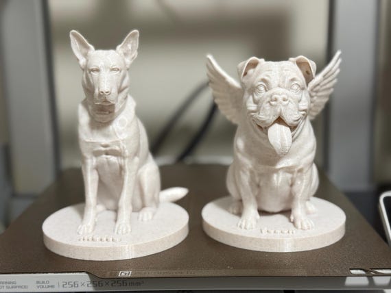 4'' Custom Pet Sculpture – 3D Printed Dog or Cat Figurine – Personalized Pet Memorial Keepsake