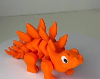 3D Printed Flexi Stegosaurus Toy - Dinosaur Joy Collection