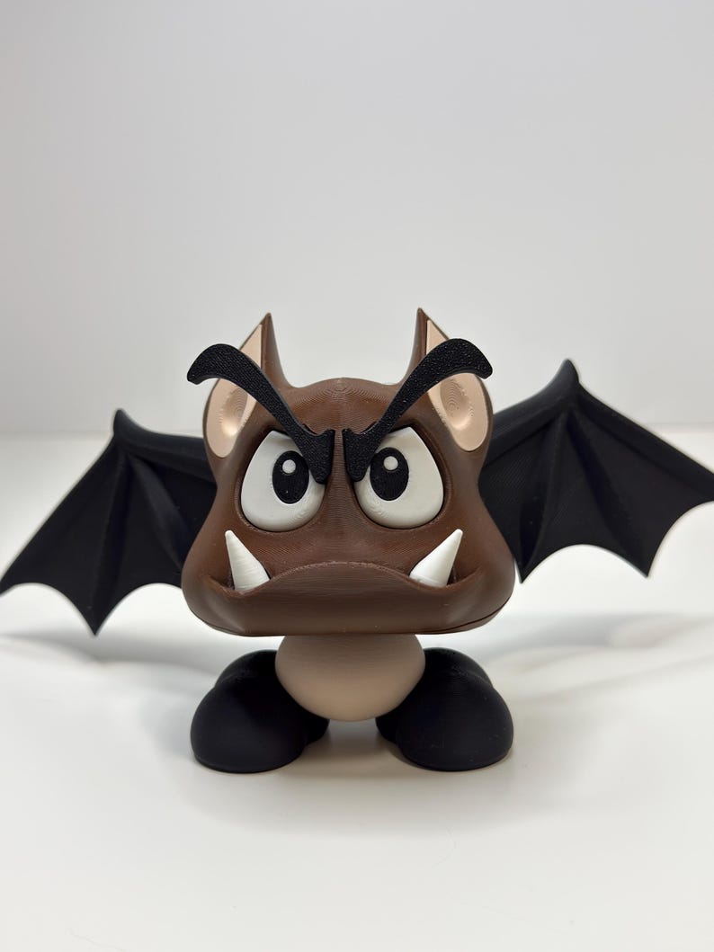 3D Printed Bat Goomba Figurine - Super Mario Inspired Decor - Etsy ...