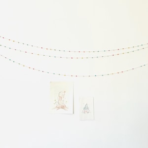Extra Long Origami Star Garland – 184 Mini Lucky Stars 25 Feet – Pastel Rainbow Nursery or Party Decor – Handmade Mini Paper Stars
