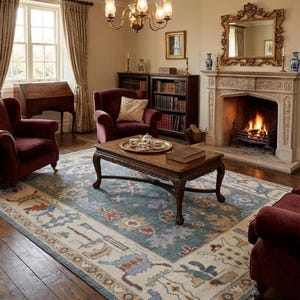 Treditional Oushak -  Handmade wool Rug In Multyple Size Idel for Luxurious Living Room & Bedroom.