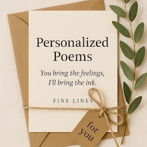 Custom Poem – Personalized Rhyming Poem – Unique Gift for Any Occasion | Fine Lines Poetry