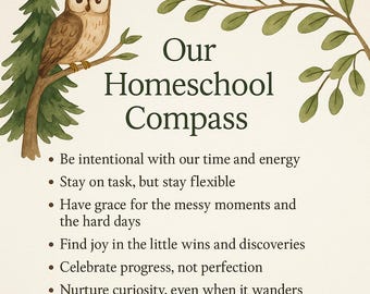 Nature Loving Homeschool/ Forest School Poster