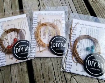 DIY Macrame Gemstone Bracelet Kit